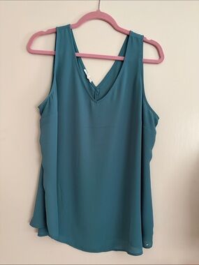 Maurices Teal V-Neck Sleeveless Blouse